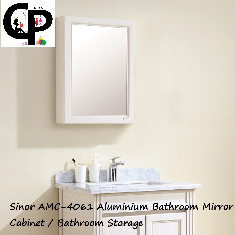 Aluminium Bathroom Mirror Cabinet Bathroom Storage Shopee Malaysia