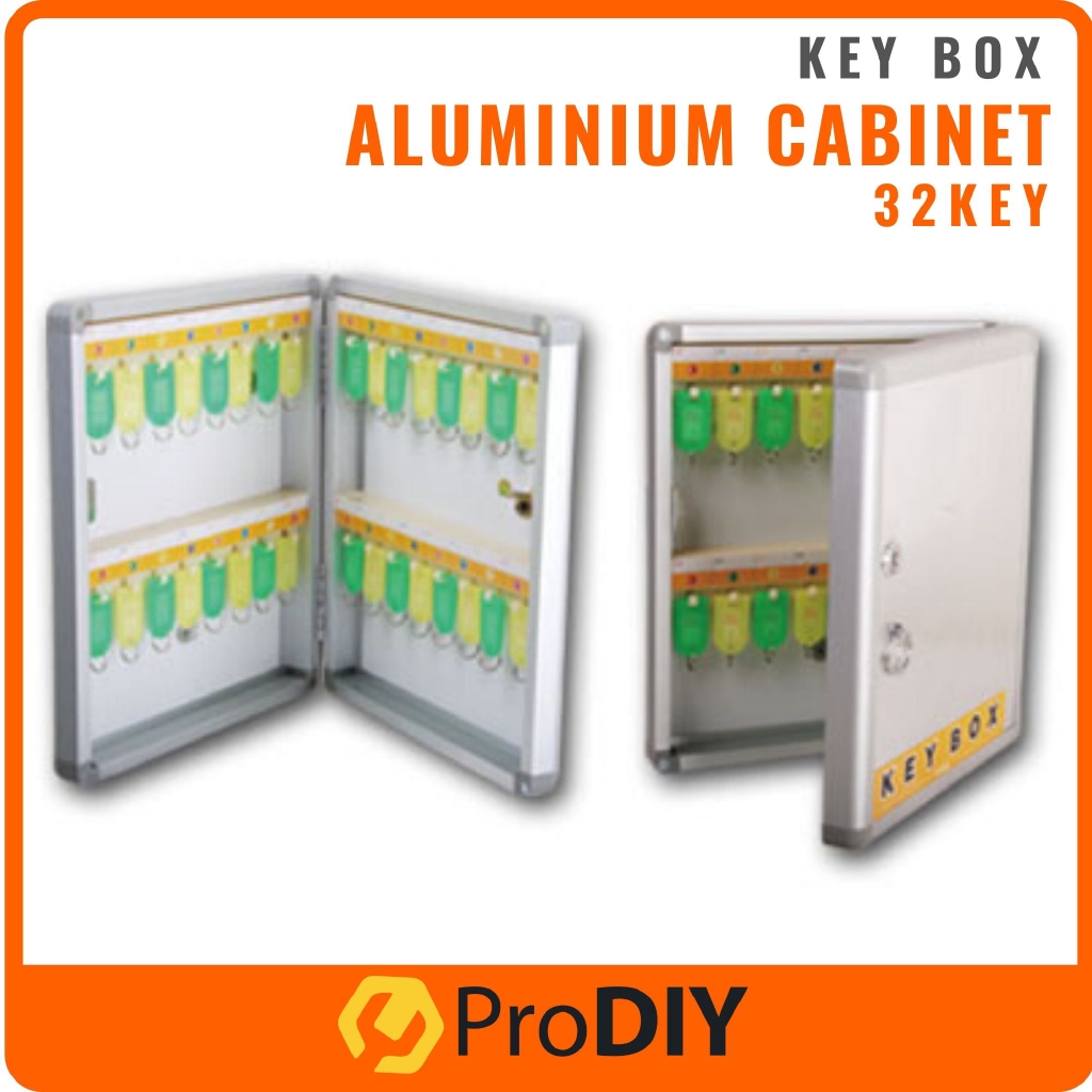 HVILOG H-1032 32Pcs Key Box Aluminium Cabinet Safety Key Storage Box