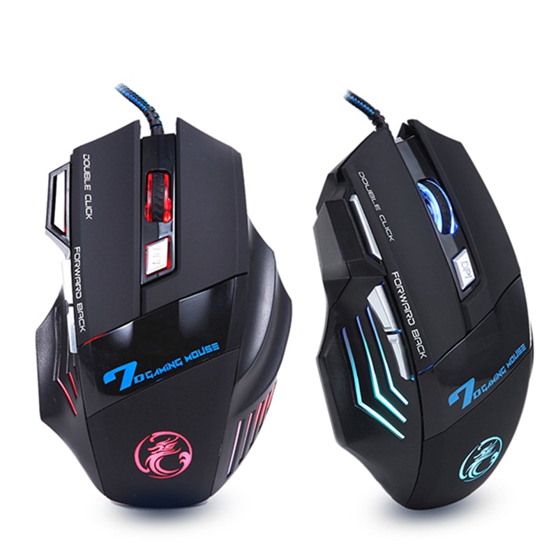 Ergonomic 7 Button LED Backlit 2.4G Wireless 2400 DPI Gaming Mouse For Laptop PC