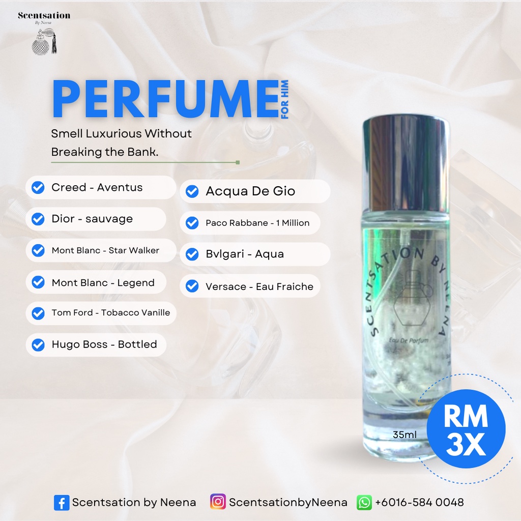 Scentsation by Neena Men Inspired Perfume | Shopee Malaysia