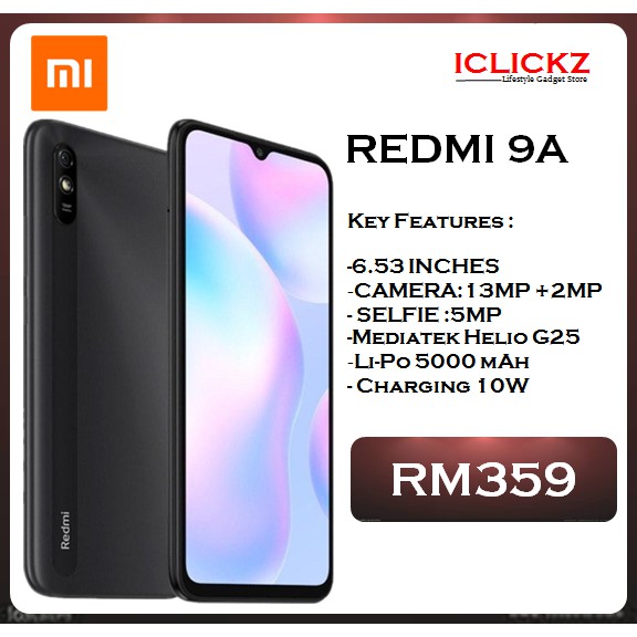 Redmi 9a 2gb Ram 32gb Rom Original Malaysia Set Shopee Malaysia