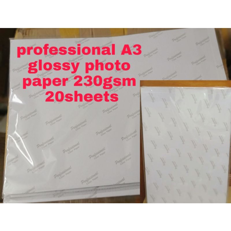 **Ready Stock** Professional A3 Glossy Photo Paper 180-230gsm 20 sheets ...