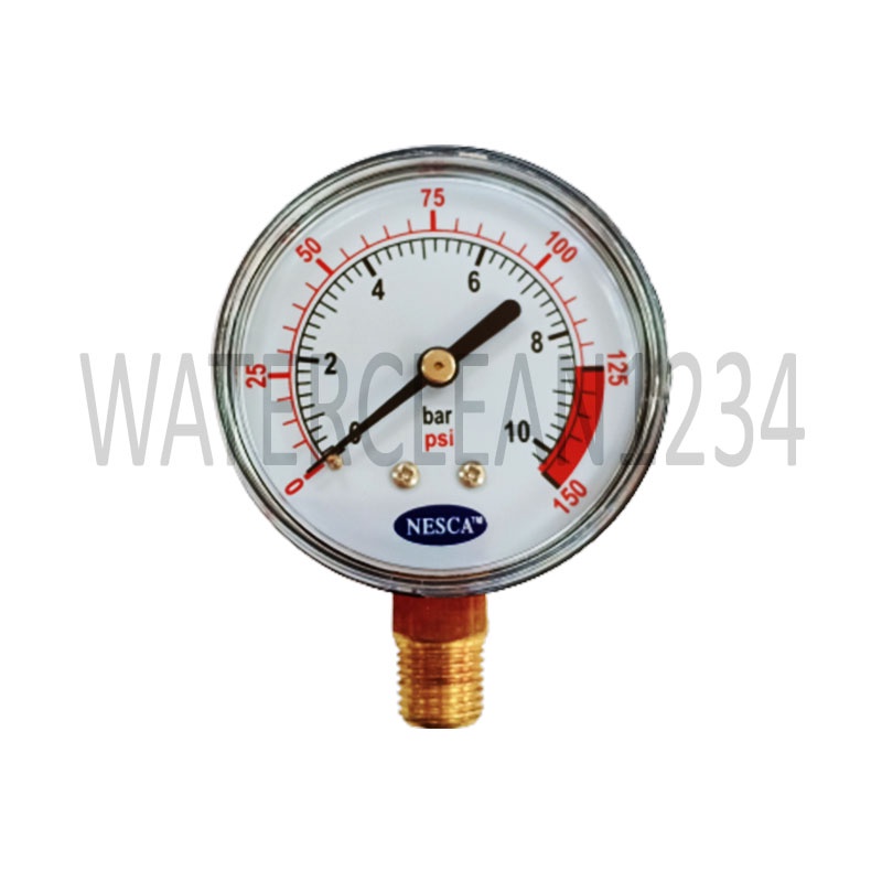 Water Filter Pressure Meter Gauge - Metal (no liquid) 0~240PSI ~ 16bar ...