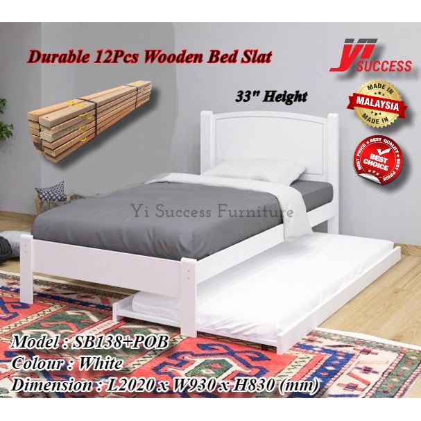 Yi Success Justin Wooden Single Bed Frame / Quality Single Bed / Katil ...