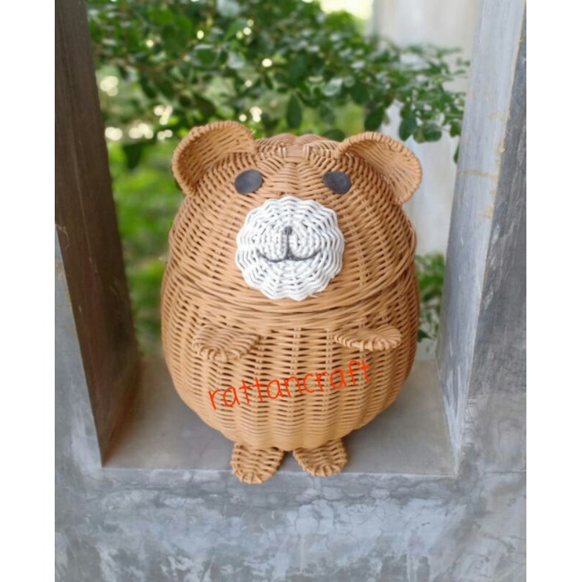 Rattan Bear Full Body / Rattan Hampers / Rattan Character Rattan