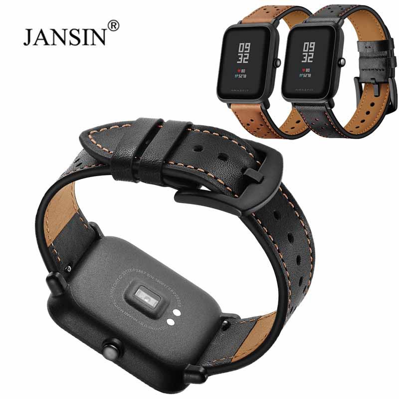 Genuine Leather Strap For Huami Amazfit Bip Bit Pace Lite Youth Smart Watch Shopee Malaysia