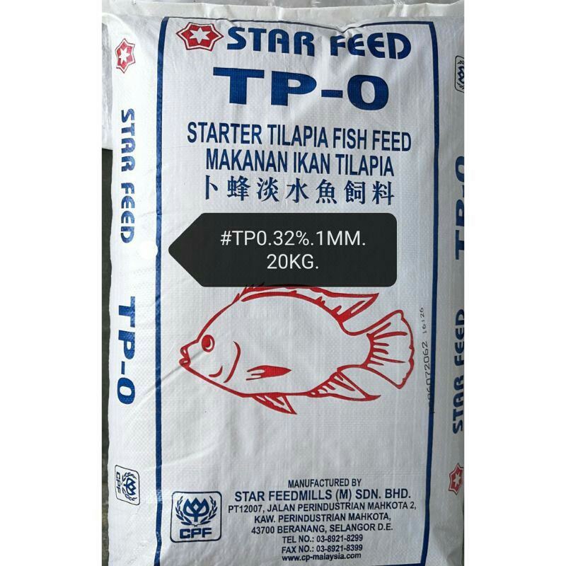 Buy Star Feed Tp0 Tilapia Fish Feed 1mm 32 Protein 20kg Seetracker Malaysia