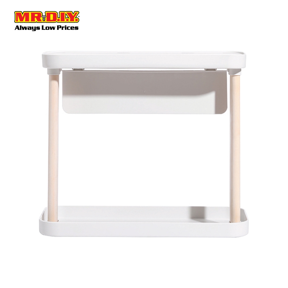 MR.DIY Plastic Portable 2layer Rack Shelves (40cm x 15cm) Shopee