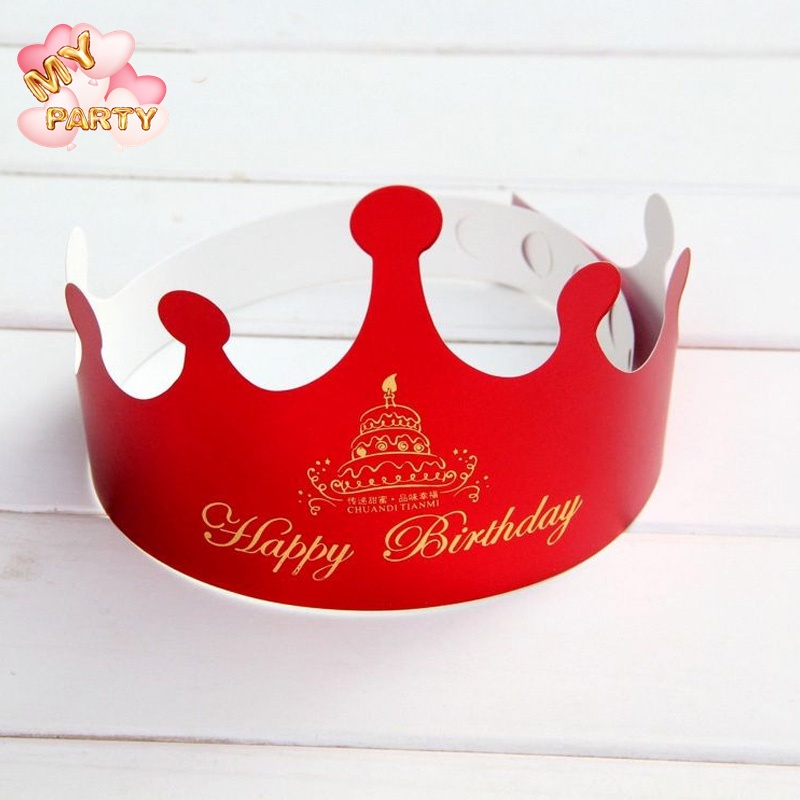 Birthday Hat Crown Child Adult Cake Hat Party Party Supplies Golden ...