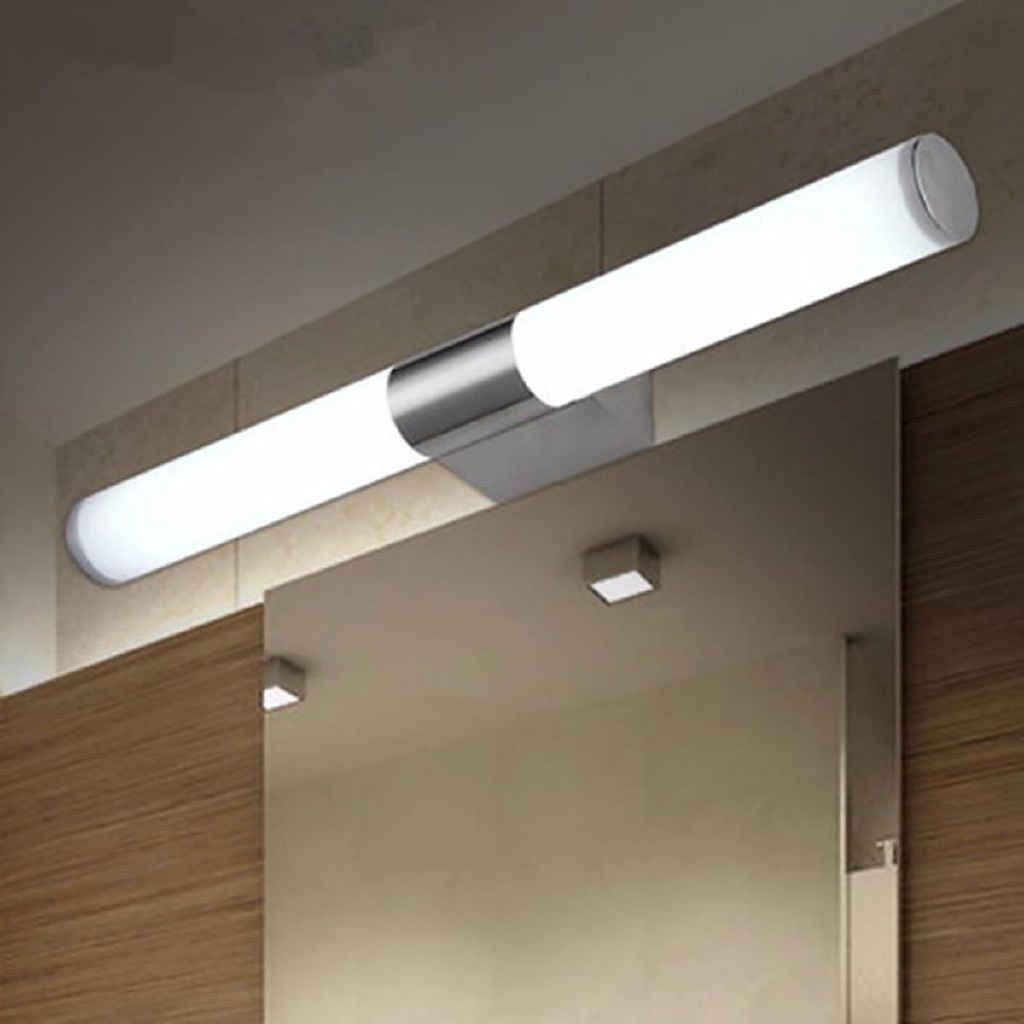 Modern Bathroom Vanity Led Light Acrylic Front Mirror Toilet Wall