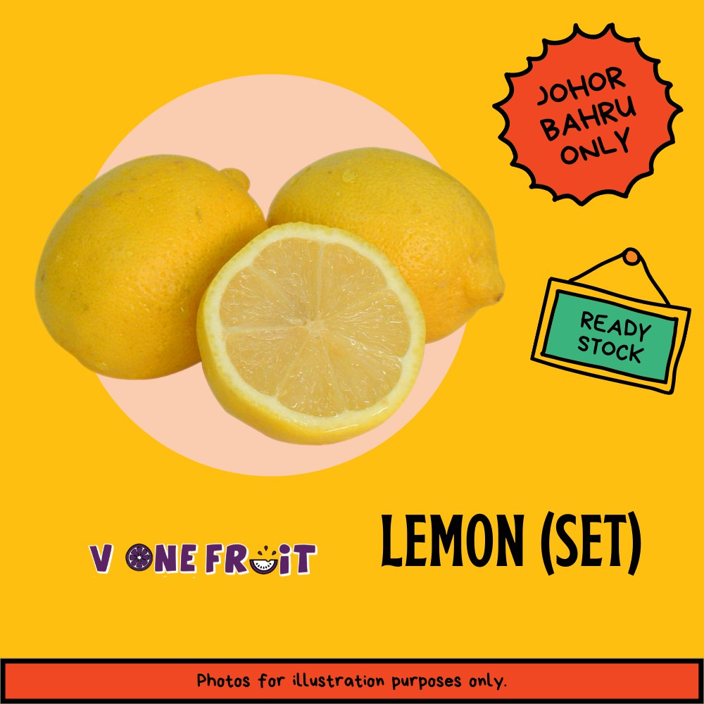 V1 South Africa Lemon Fruit (set in 6) Daily Fresh Pick Fruit | Buah buahan | Fresh produce Delivery