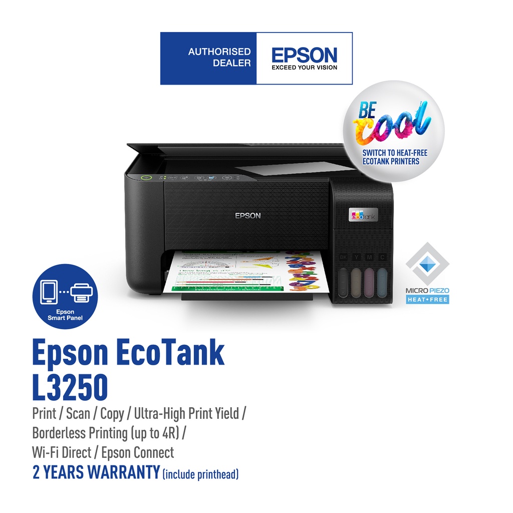Epson Ecotank L3250 Wi Fi All In One Ink Tank Printer Replacement For L3150 Shopee Malaysia 9572
