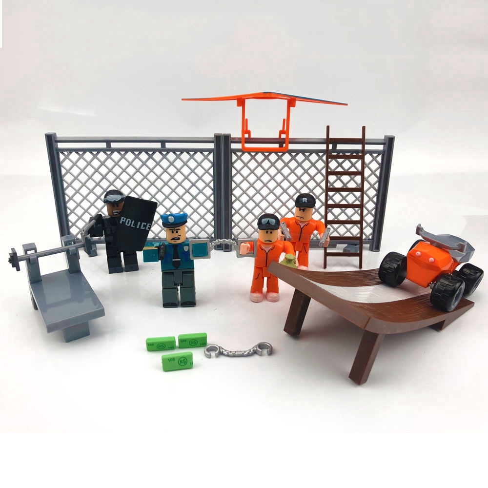 4pcs Set Virtual World Roblox Jailbreak Escape Pvc Action Figure Toy Collection Model Gift Shopee Malaysia - playset roblox jailbreak toys