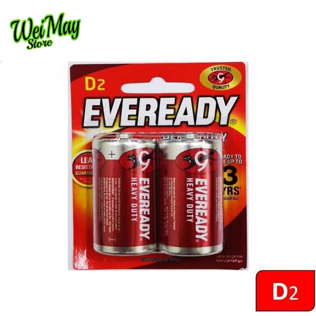 Eveready Heavy Duty D Size Battery (2PCS) 1050BP2 Shopee Malaysia