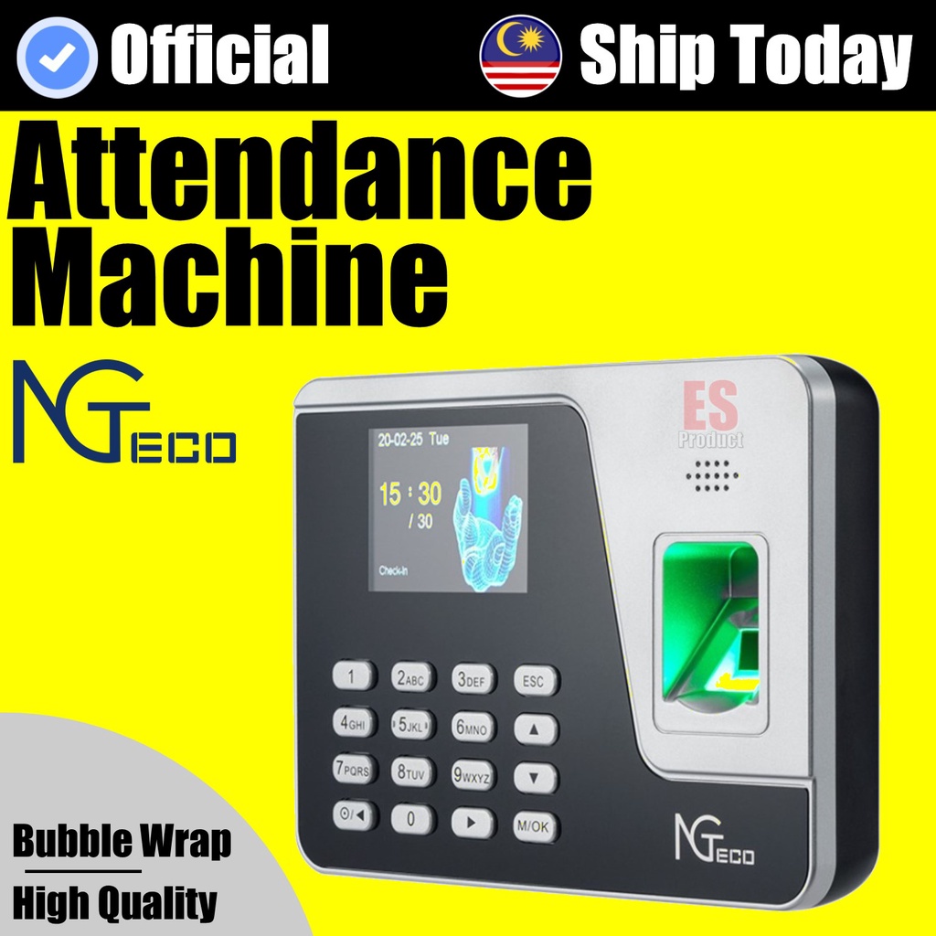 ZKTeco NGTeco AS10 Fingerprint Attendance Machine Biometric Time