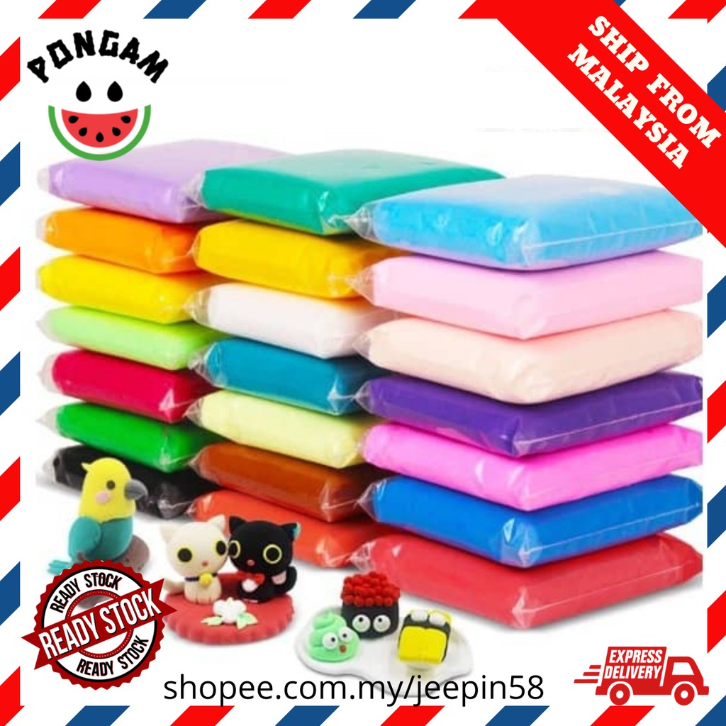 🔥READY STOCK🔥100gram NonToxic Colored Modeling Clay Children Light Air