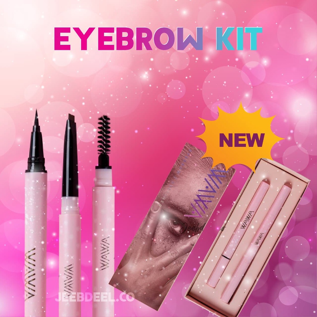 WAWA COSMETICS EYELINER + EYEBROW KIT (ORIGINAL HQ) Shopee Malaysia