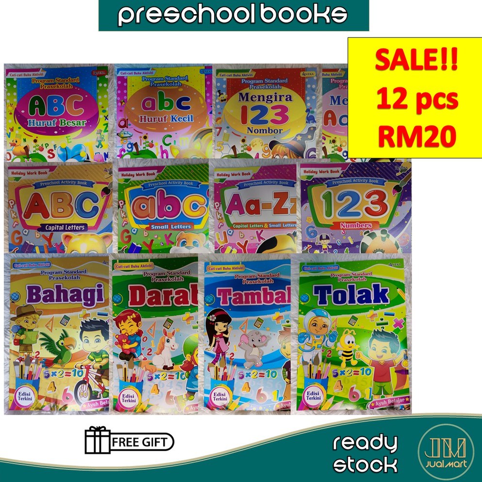 Buy Preschool Activity Book Latihan Prasekolah Abc 123 Buku Aktiviti Matematik Kanak Membaca Menulis Mengira Mewarna Combo Seetracker Malaysia