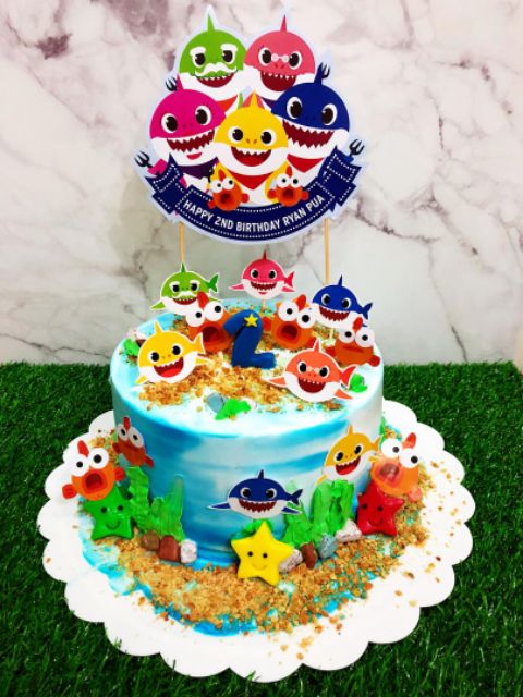 Baby Shark Birthday Cake