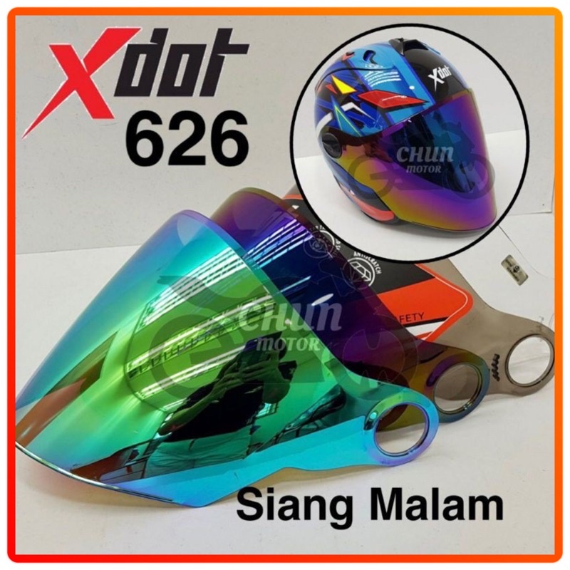 Original Xdot 626/626A Visor Helmet (Reborn BlueSiang Malam) Shopee