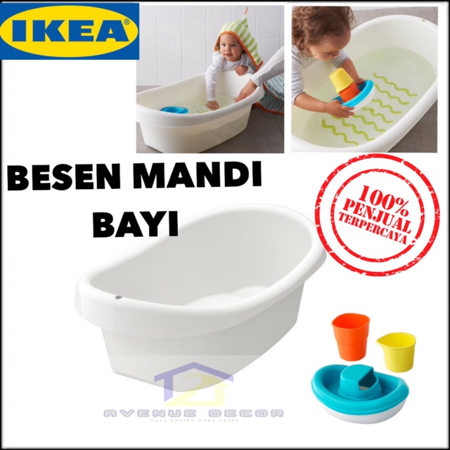 Ikea Lattsam Baby Bath Tub Besen Mandi Bayi White Green Shopee Malaysia