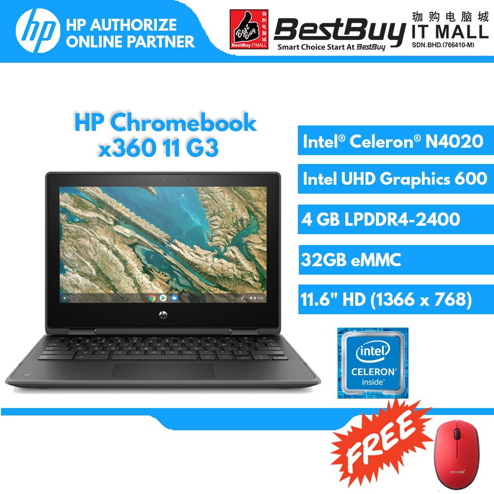Hp Chromebook X360 11 G3 Ee Shopee Malaysia