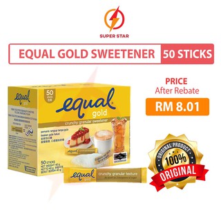 Equal Gold Crunchy Granular Sweetener 50 sticks