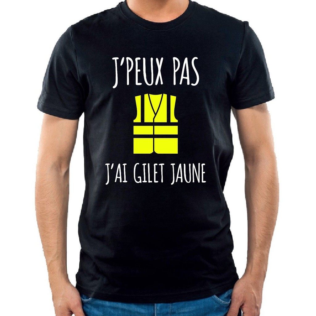 T Shirt Jpeux Pas Jai Gilet Jaune Tee Shirt Humour Contestation Drôle Christmas Gift Black