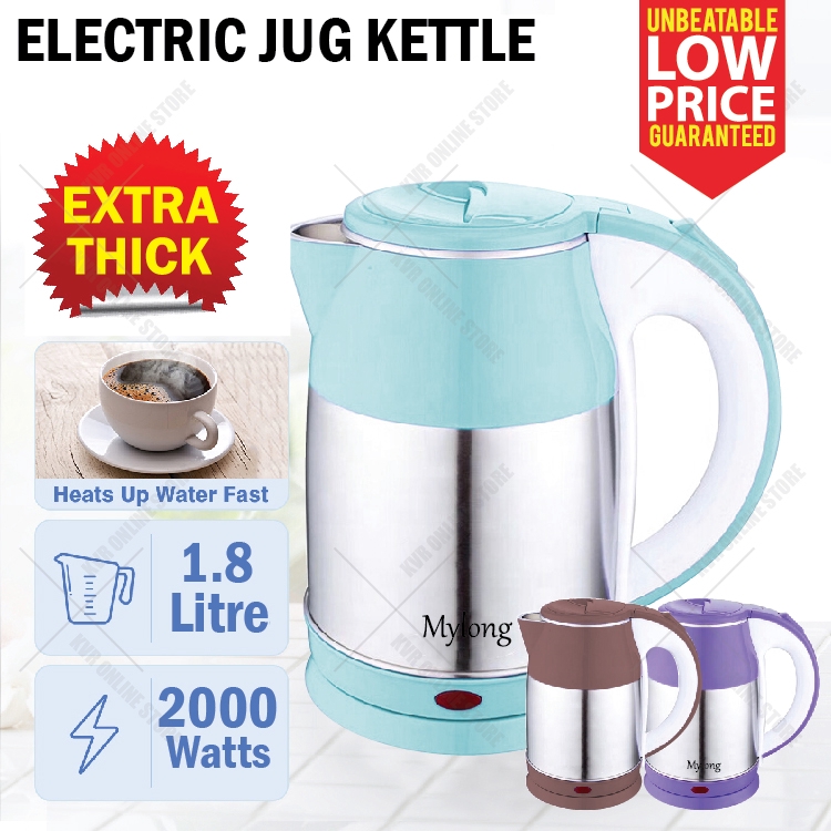 Mylong/Marado Electric Jug Kettle 1.8L Fast Heat Boiling Auto Shut Off