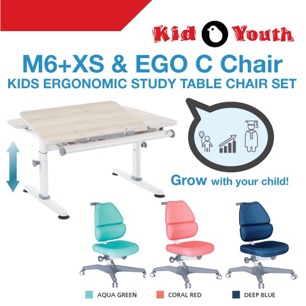 Made In Taiwan M6 Xs Kid2youth Kids Ergonomic Study Table Ego C