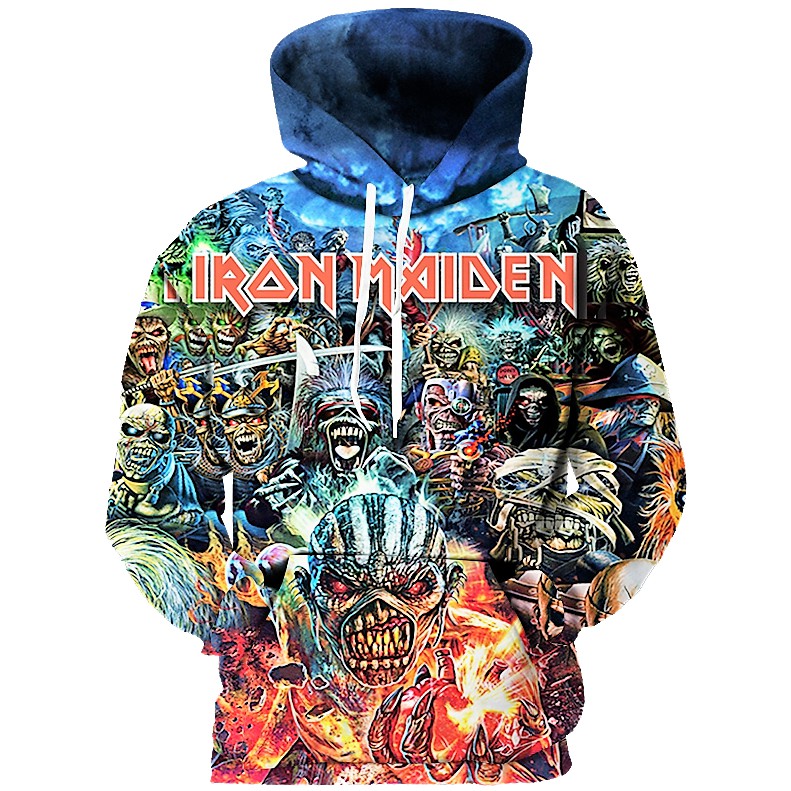 iron maiden 3d hoodie