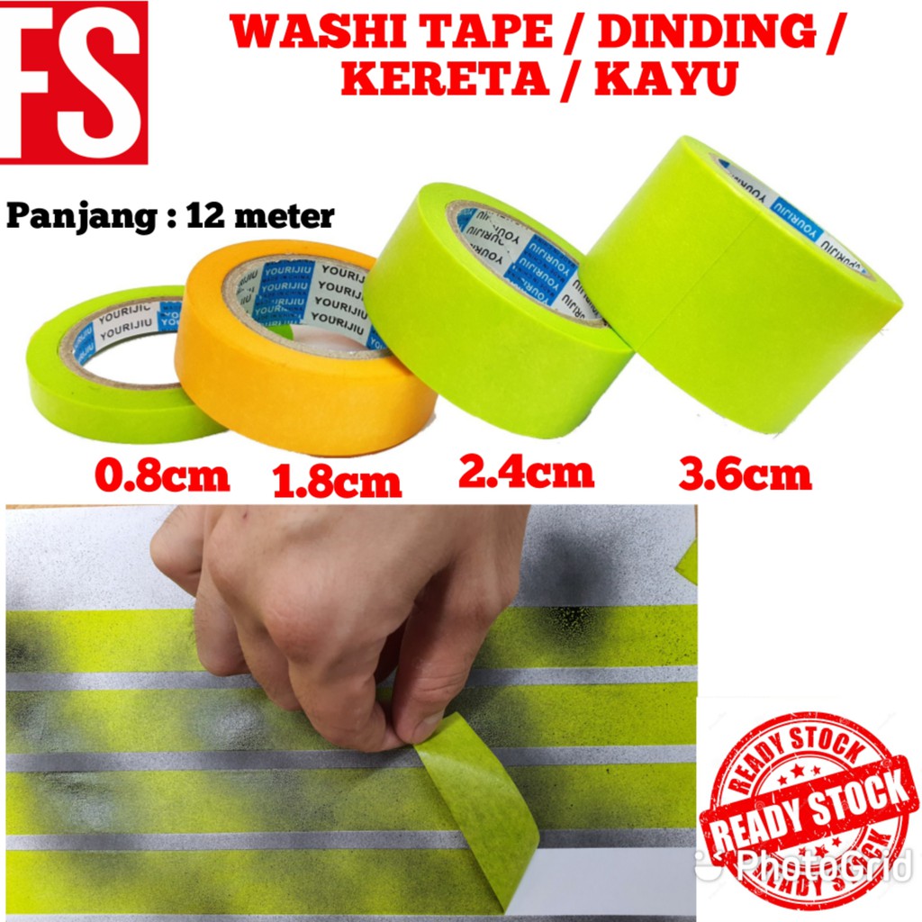 Washi Tape Masking Tape Painter Tape untuk Cat dinding Washi Tape Masking Tape Painter Tape untuk Cat dinding