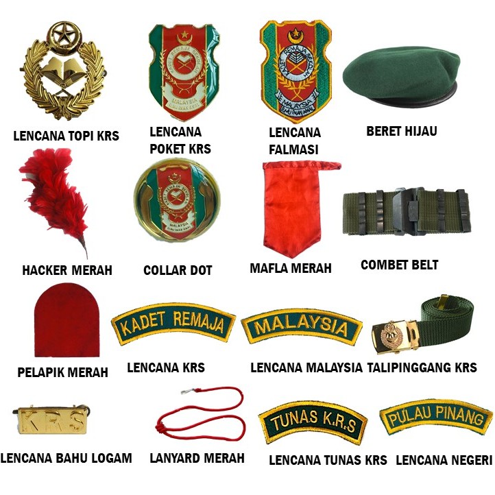  lencana kadet remaja  sekolah krs set Shopee Malaysia