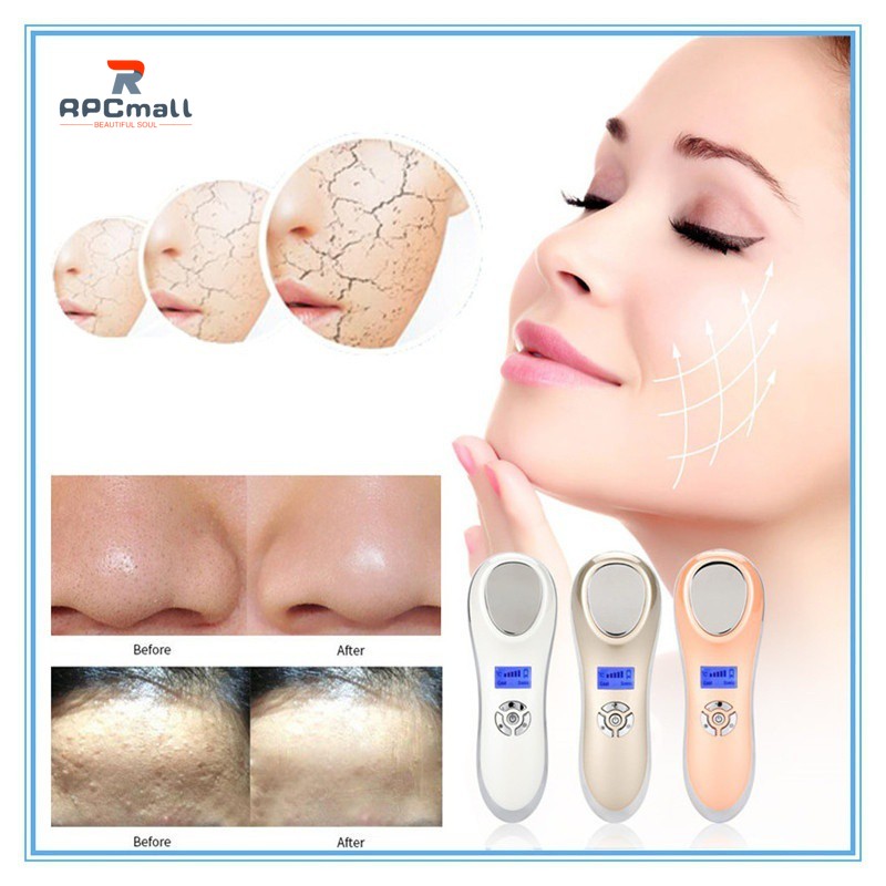 Ultrasonic Hot Cold Hammer Skin Tighten Device Face Lifting Beauty