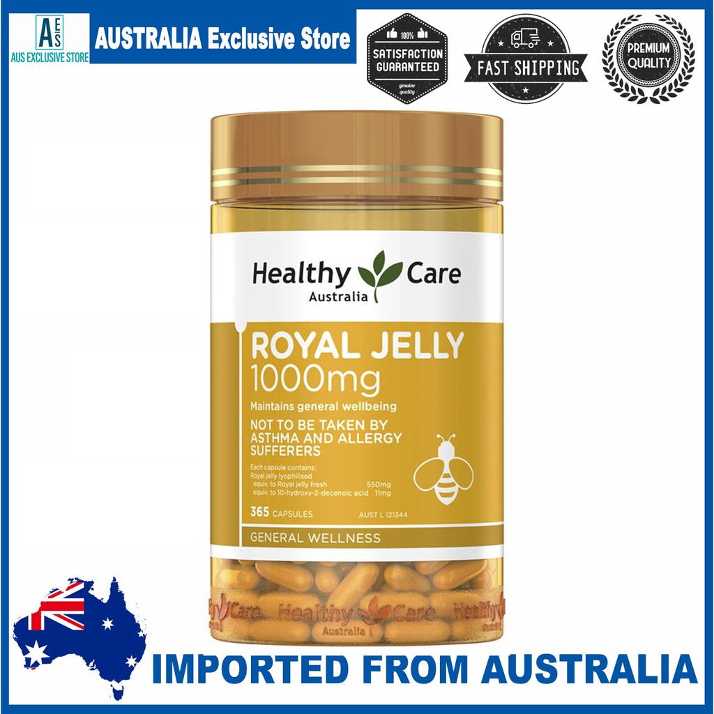 Healthy Care Australia Royal Jelly 1000mg 365 capsules | Shopee Malaysia