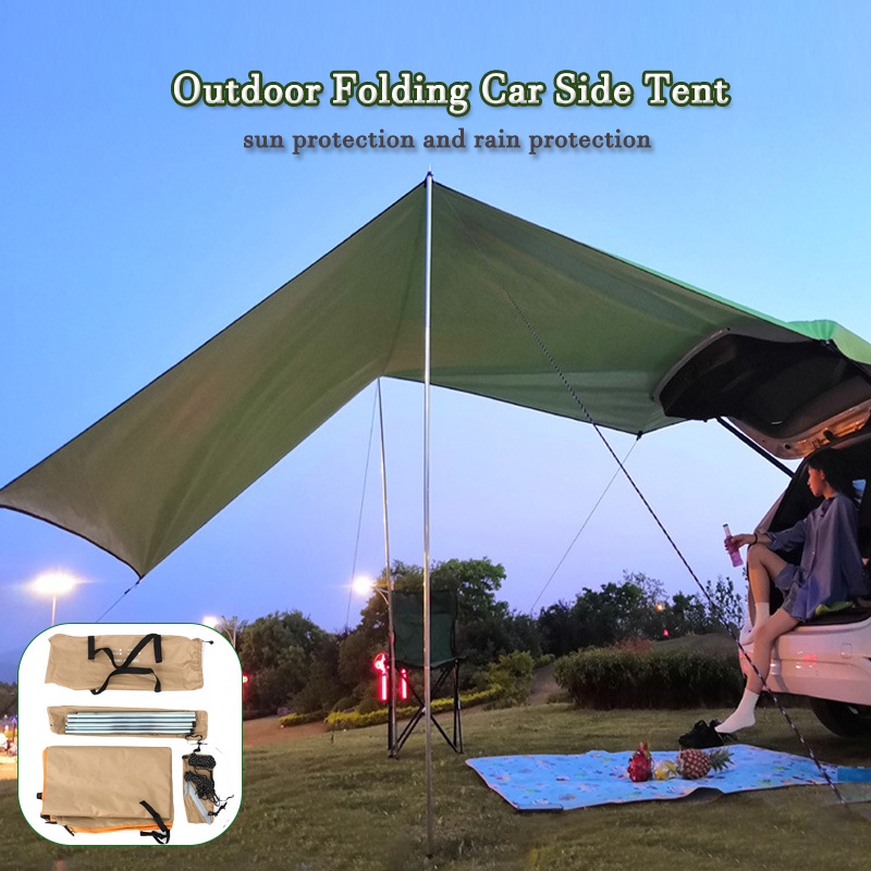 Car Flysheet/ Vehicle Canopy Awning Side Tent Rooftop Retractable