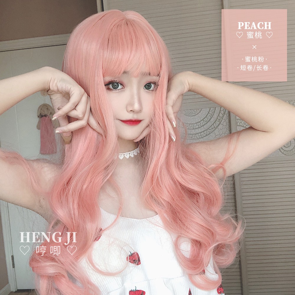 peach colored wig