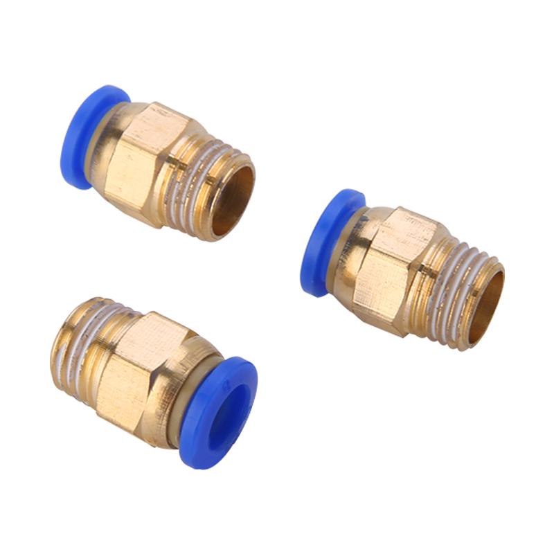 Pneumatic Fitting 4/6/8/10mm Bspt 1/8'' 1/4'' 3/8'' 1/2" Brass Fitting