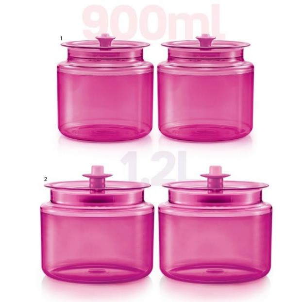 Tupperware Counterpart Press  Balang Kuih Kedap Udara Air Tight Pink 900ML 1.2L