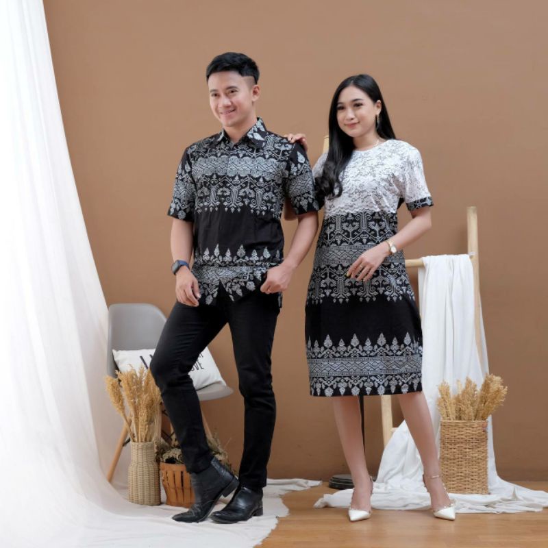 KEMEJA Couple DRESS And PRADA SILVER Shirt | COUPLE DRESS DAN KEMEJA ANJANI  SILVER PRADA | Shopee Malaysia