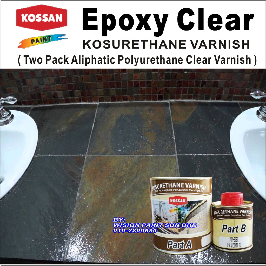 Puv 3050 Clear Coat 1l Kosurethane Varnish Kossan Tow Pack