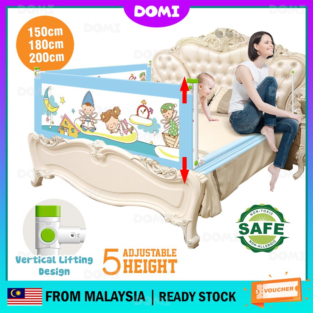 Domi Bed Fence Baby Protection 150 180 200cm Anti Fall 8