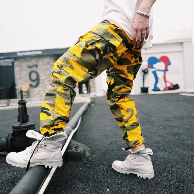 yellow camouflage pants