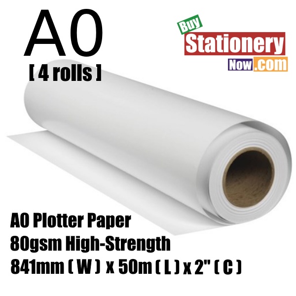 [4 Rolls/Box] A0 Plotter Paper (50meter/Roll) Shopee Malaysia