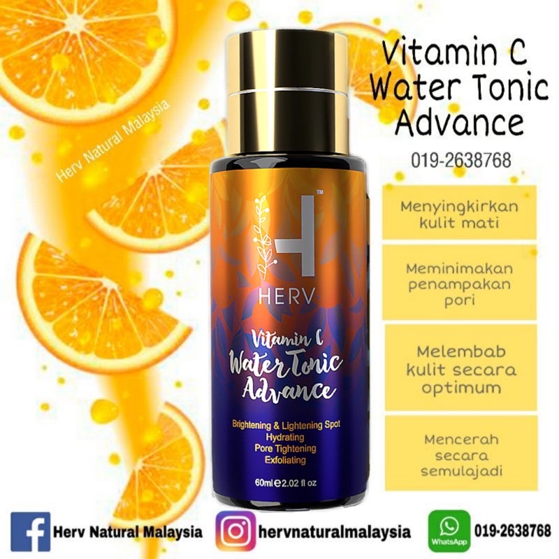 HQ Herv Natural Vitamin C Water Tonic Advance Serum 60ml