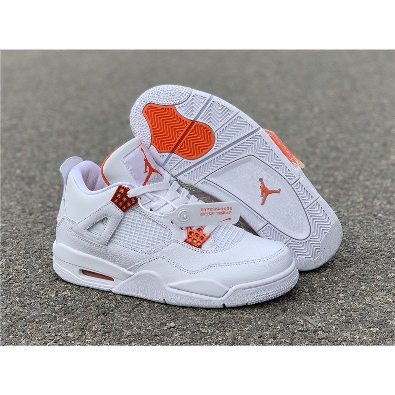 jordan 4 orange and white