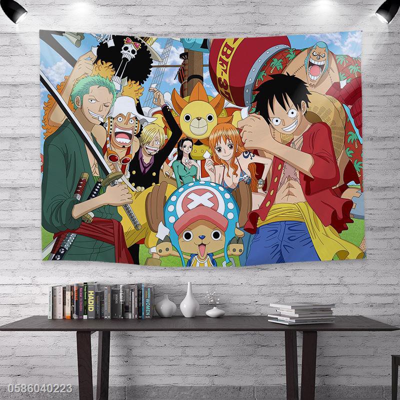 Muji One Piece Anime Fabric background in the dorm fabric hanging