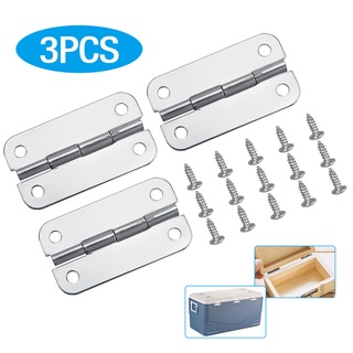 3PCS Stainless Steel Cooler Hinges & Screws Replacements for Igloo Cooler Parts 