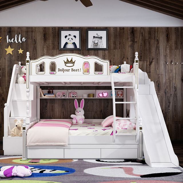 children bed with slide