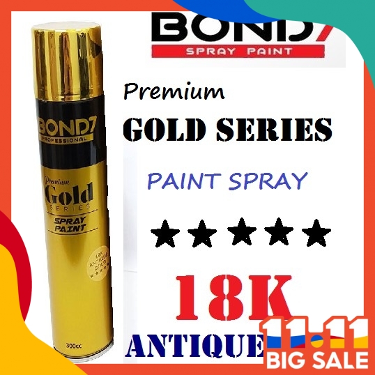 BOND7 Professional Premium Gold Series Spray Gold Paint / Spray Emas